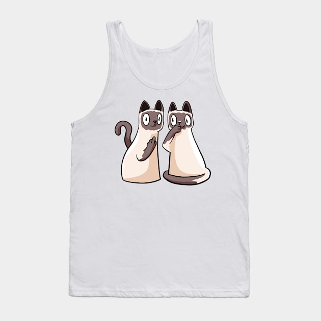 Siamese Cat Tank Top by TheRealestDesigns